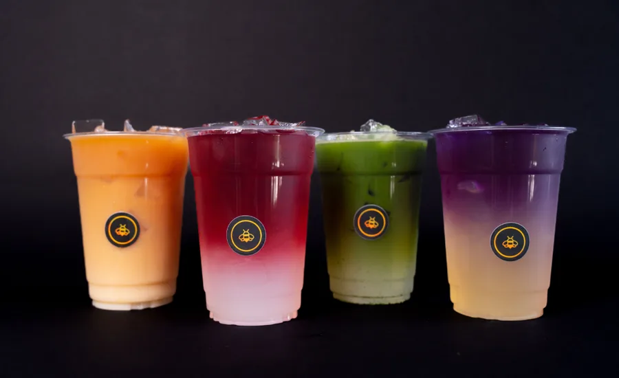 Four Black Honey fruit tea refreshers